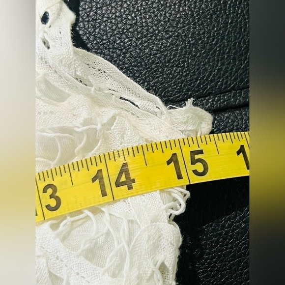 INC women’s dress size 2  white, layered dress with crochet on the top layer. - Picture 14 of 16